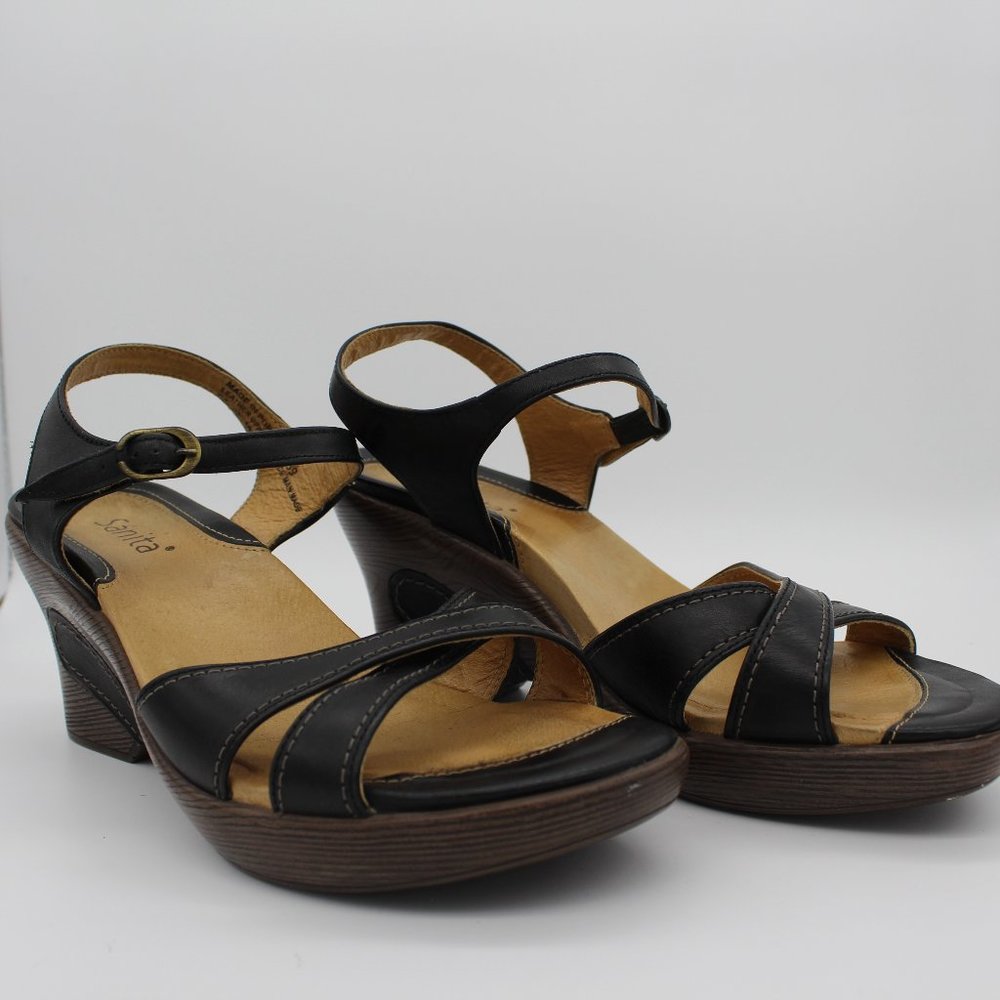 Sanita Black Sandals (Size 39 EU)